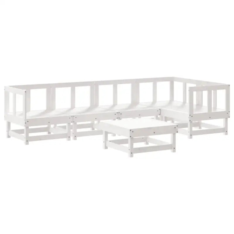 Massief grenenhout loungeset voor tuin met zachte kussens - Tuinsets