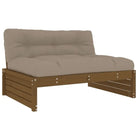 Massief Grenenhout Loungeset voor Tuin of Terras met Zachte Kussens - Tuinsets