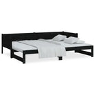 Massief grenenhout multifunctionele uitschuifbare slaapbank met totale afmetingen - Bedden & bedframes