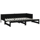 Massief grenenhout multifunctionele uitschuifbare slaapbank met totale afmetingen - Bedden & bedframes