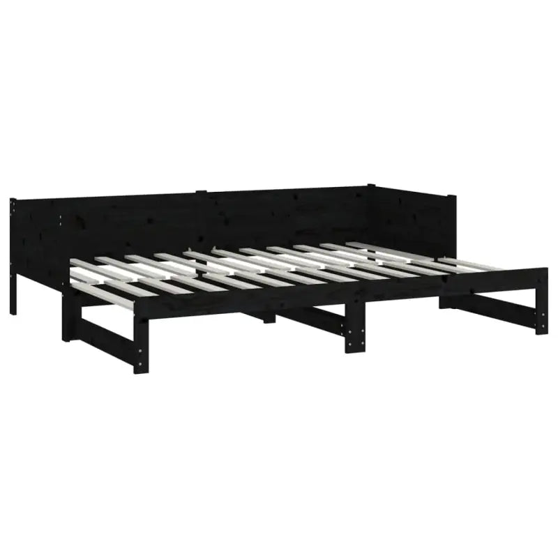 Massief grenenhout multifunctionele uitschuifbare slaapbank met totale afmetingen - Bedden & bedframes