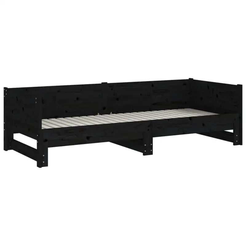 Massief grenenhout multifunctionele uitschuifbare slaapbank met totale afmetingen - Bedden & bedframes