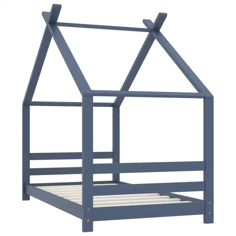 Massief Grenenhout Peuter- en Kinderbed met Boomhutstijl en Bedgordijnen - Peuter- & kinderbedden