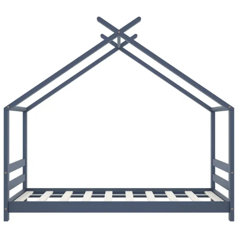 Massief Grenenhout Peuter- en Kinderbed met Boomhutstijl en Bedgordijnen - Peuter- & kinderbedden