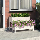 Massief grenenhout plantenbak voor binnen en buiten gebruik - Wit / 110 x 84 x 75 cm / 1 - Bloempotten & plantenbakken