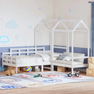 Massief Grenenhout Slaapbank en Bank in Wit voor Slaapkamer en Woonkamer - Wit / 80 x 200 cm - Bedden & bedframes