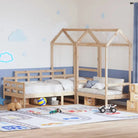Massief Grenenhout Slaapbank en Bank in Wit voor Slaapkamer en Woonkamer - Naturel / 80 x 200 cm - Bedden & bedframes