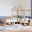 Massief Grenenhout Slaapbank en Bank in Wit voor Slaapkamer en Woonkamer - Naturel / 90 x 200 cm - Bedden & bedframes