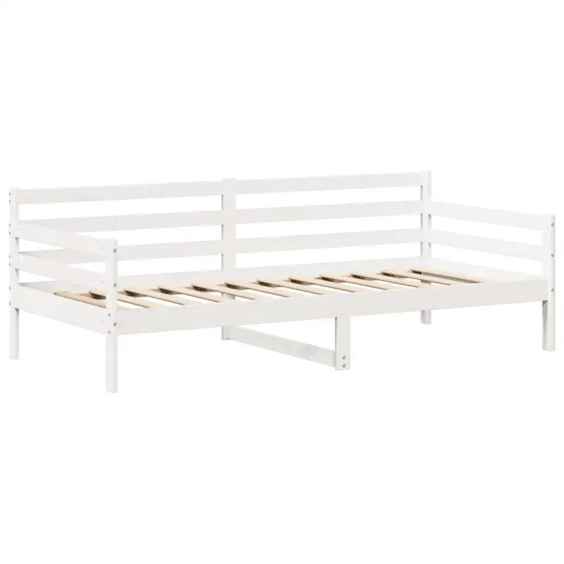 Massief grenenhout slaapbank met open zijdeur in wit materiaal - Bedden & bedframes