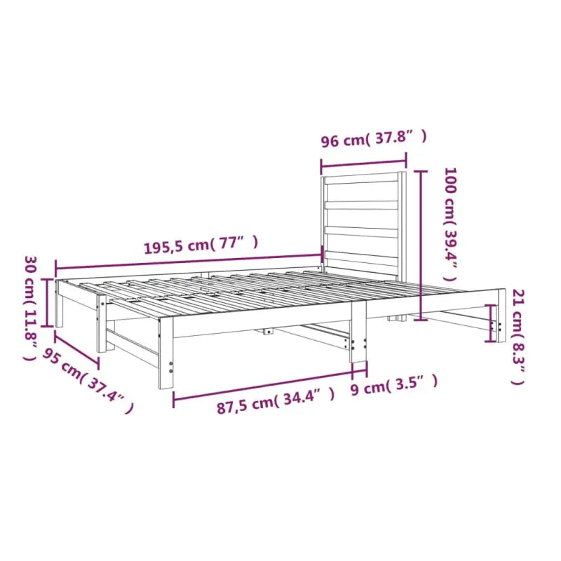 Massief Grenenhout Slaapbank met veelzijdige afmetingen voor slaapkamer en woonkamer - Bedden & bedframes