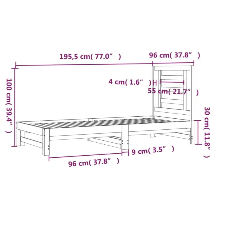 Massief grenenhout slaapbank met veelzijdige afmetingen voor woonkamer of slaapkamer - Bedden & bedframes