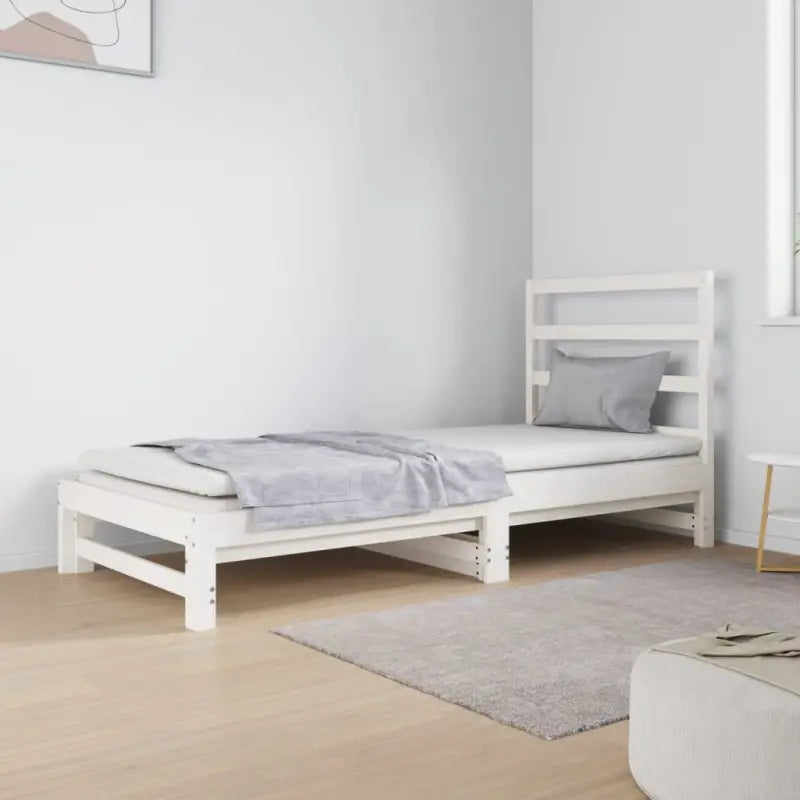 Massief Grenenhout Slaapbank met veelzijdige afmetingen voor slaapkamer en woonkamer - Wit - Bedden & bedframes