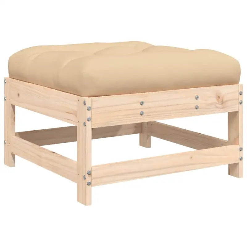 Massief Grenenhout Tuin Lounge Set met Voetenbank en Salontafel - Tuinsets