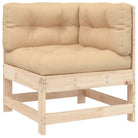 Massief Grenenhout Tuin Lounge Set met Voetenbank en Salontafel - Tuinsets