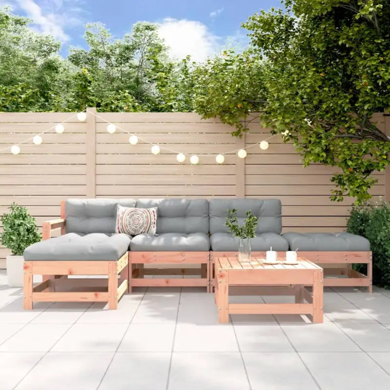 Massief Grenenhout Tuin Lounge Set voor Gezellig Samenzijn - Natuurlijk douglashout - Tuinsets