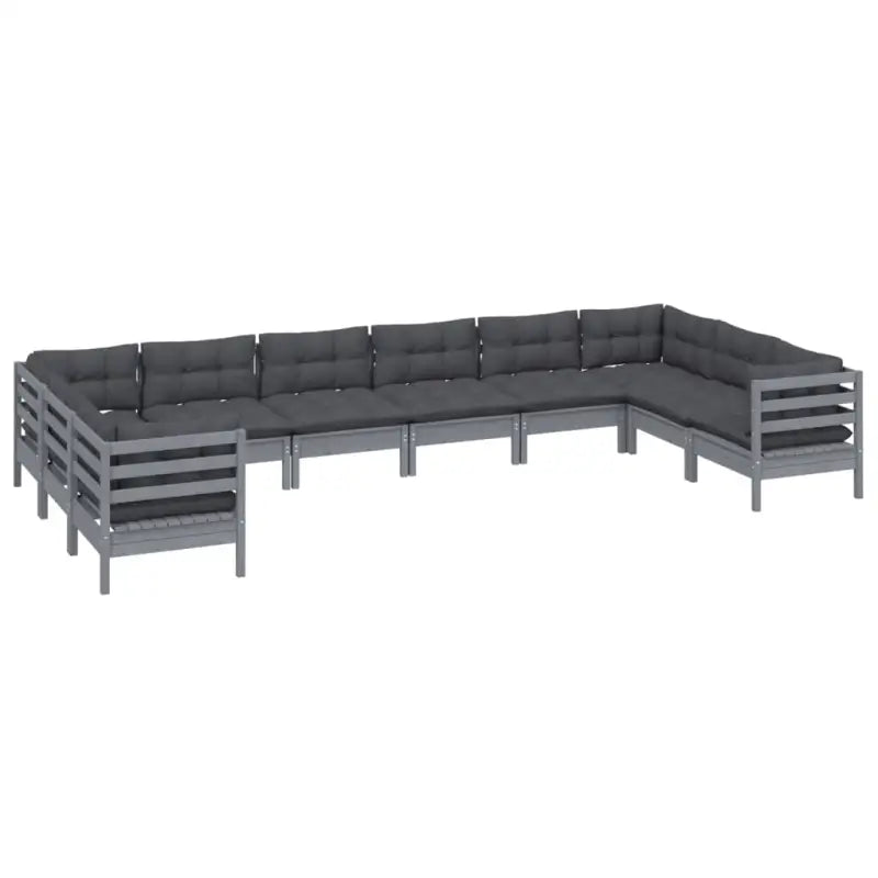 Massief grenenhout tuinset met rug- en zijkussens voor ontspanning - Tuinsets