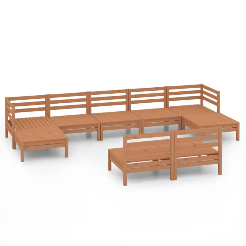 Massief Grenenhout Tuinset met Tafel en Voetenbank voor Buitenplezier - Tuinsets