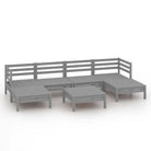 Massief Grenenhout Tuinset met Tafel en Voetenbank voor ontspanning - Tuinsets