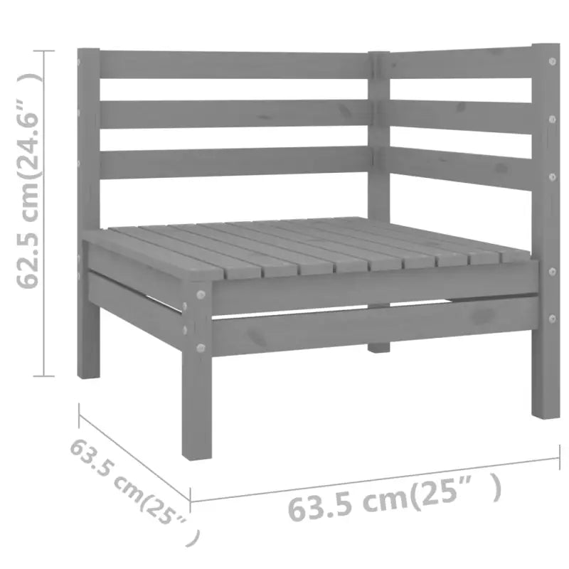 Massief Grenenhout Tuinset met Tafel en Voetenbank voor Ontspanning - Tuinsets