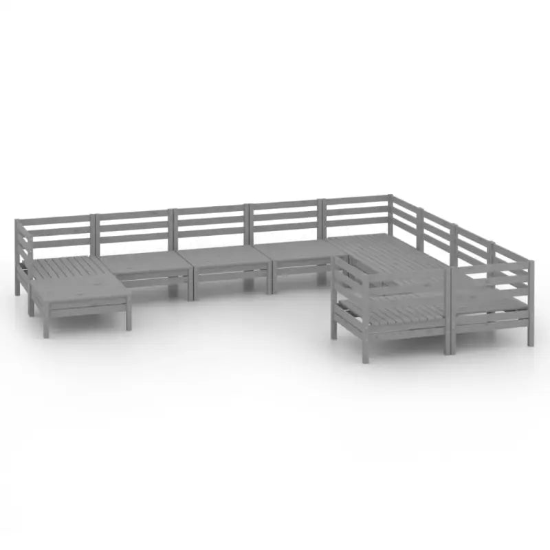 Massief Grenenhout Tuinset met Tafel en Voetenbank voor Ontspanning - Tuinsets