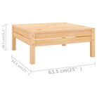Massief Grenenhout Tuinset met Tafel en Voetenbank voor Ontspanning - Tuinsets