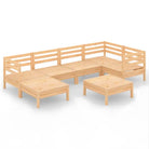 Massief Grenenhout Tuinset met Voetenbank en Tafel voor Ontspanning - Tuinsets