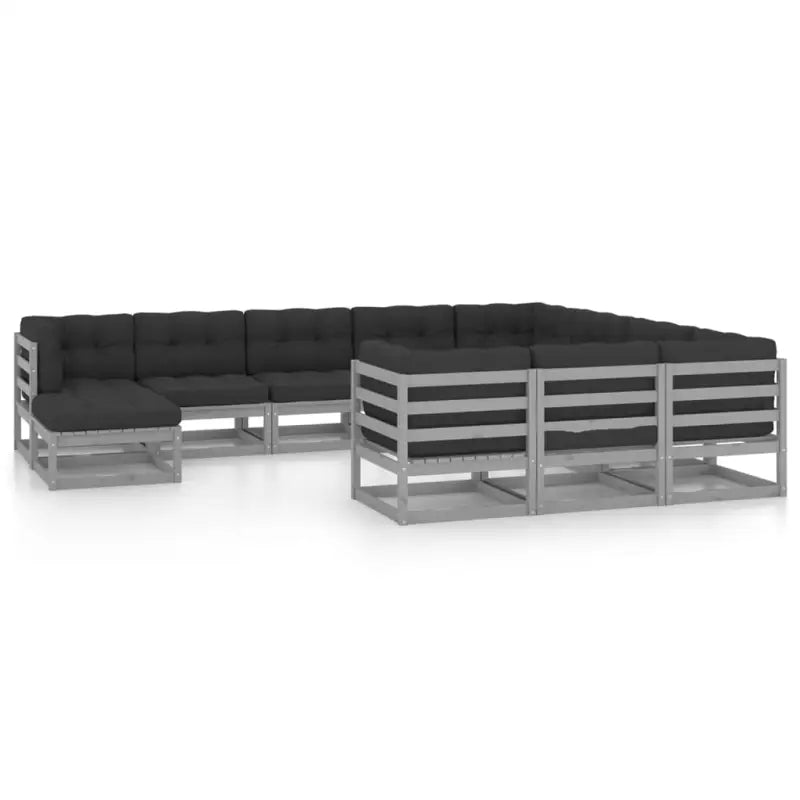 Massief Grenenhout tuinset voor ontspannen buitenmomenten - Grijs / Ja - Tuinsets