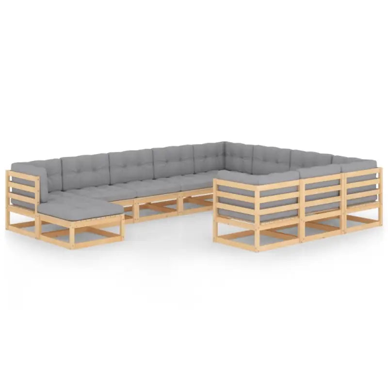 Massief Grenenhout tuinset voor ontspannen buitenmomenten - Tuinsets