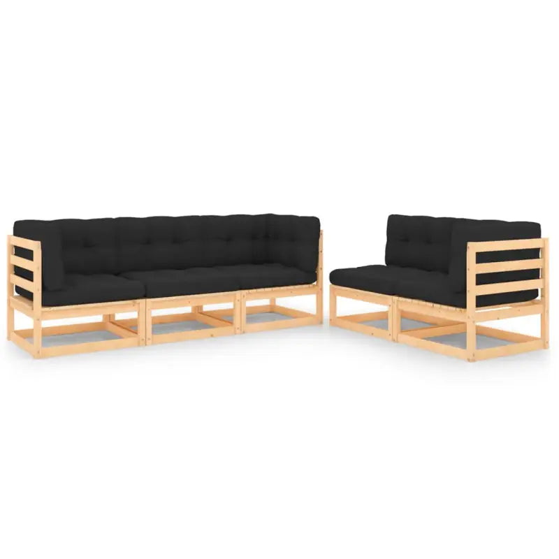 Massief grenenhout tuinset voor ontspannen genieten in de tuin - Tuinsets