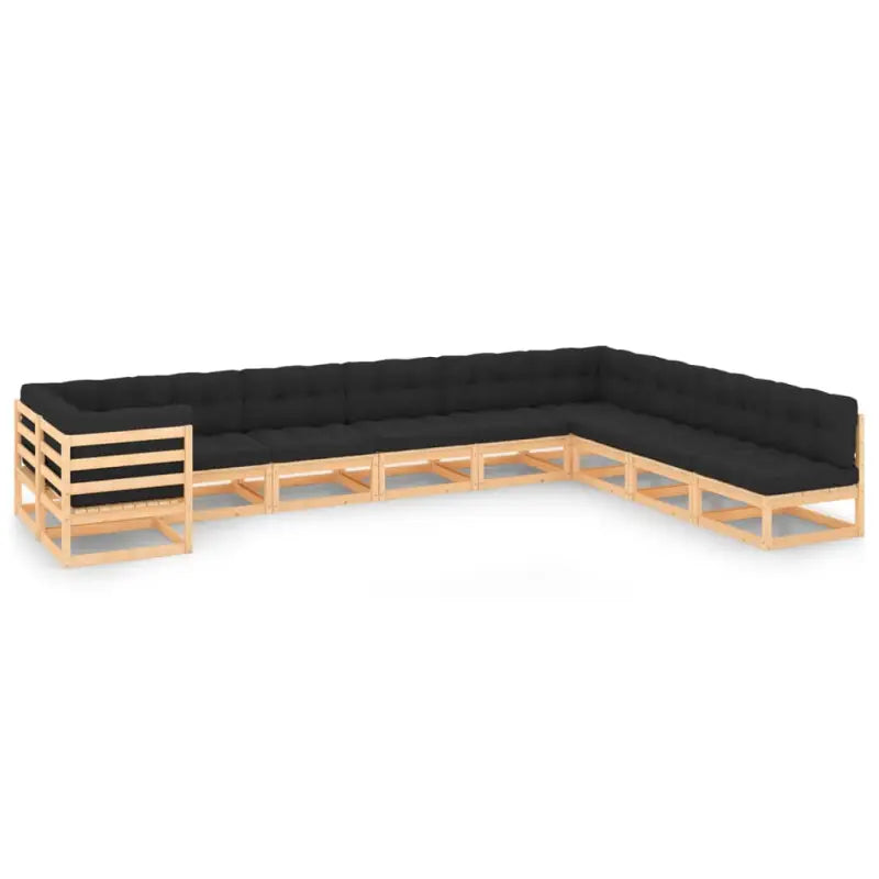 Massief Grenenhout Tuinset voor ontspanning en gezellige momenten - Naturel en antraciet / Ja - Tuinsets