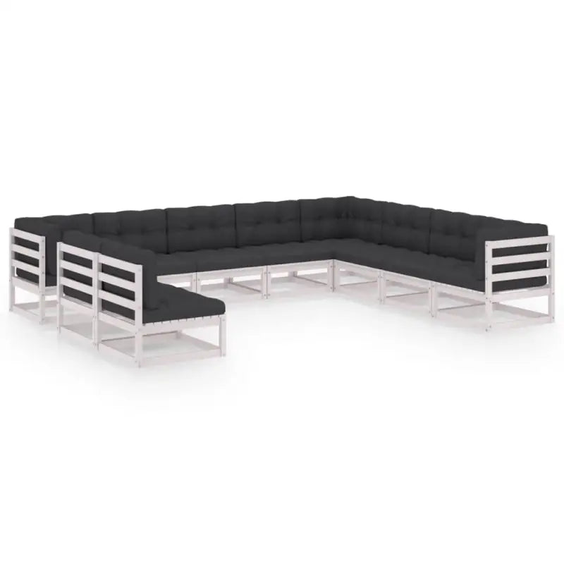 Massief Grenenhout Tuinset voor ontspanning en gezellige momenten - Wit / Ja - Tuinsets