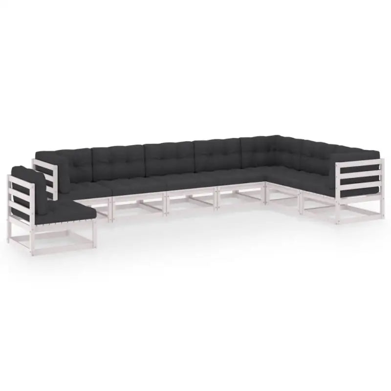Massief grenenhout tuinset voor ontspanning en gezelligheid in de tuin - Wit / Ja - Tuinsets