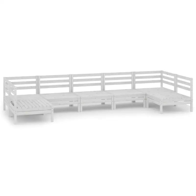 Massief grenenhout tuinset voor ontspanning en gezelligheid in de tuin - Wit - Tuinsets