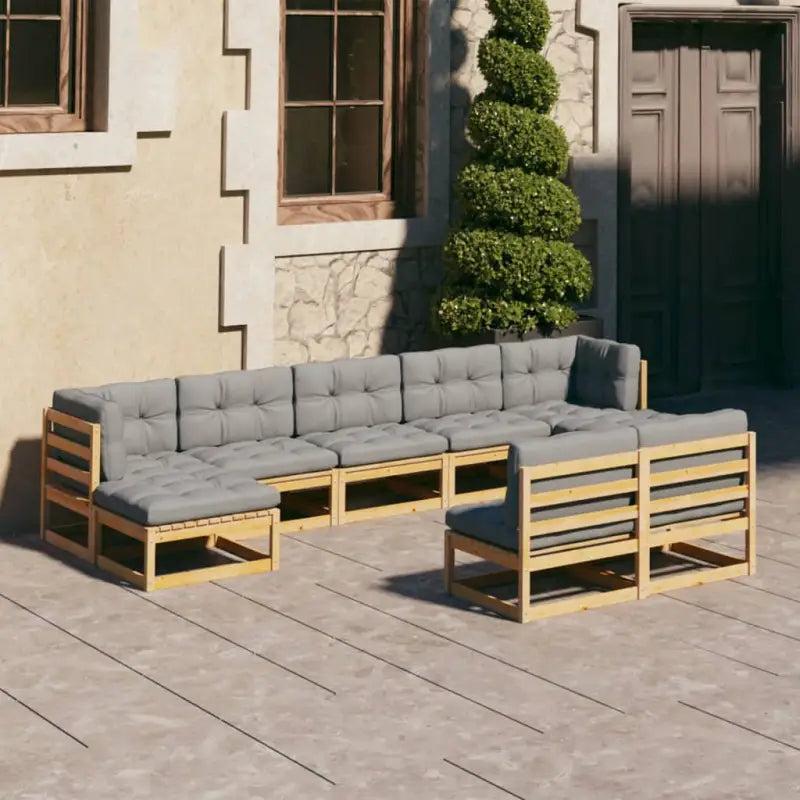Massief Grenenhout Tuinset voor ontspanning en gezelligheid in de tuin - Naturel / Ja - Tuinsets