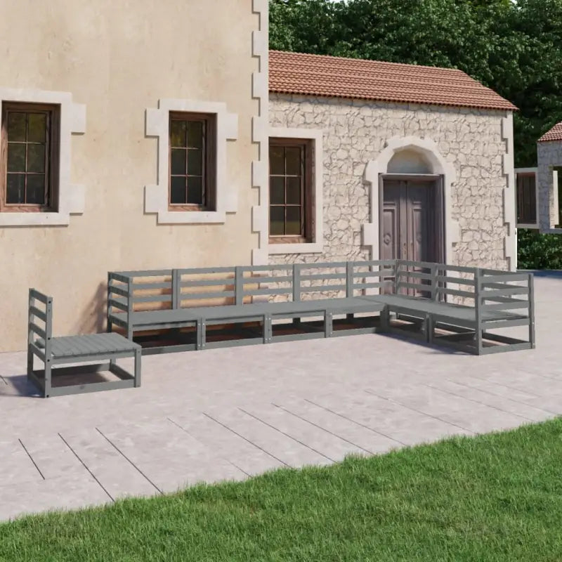Massief grenenhout tuinset voor ontspanning en gezelligheid in de tuin - Grijs / Nee - Tuinsets