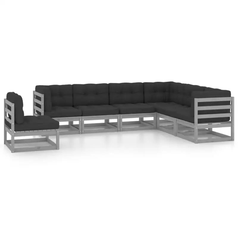 Massief Grenenhout Tuinset voor Ontspanning en Gezelligheid - Grijs / Ja - Tuinsets