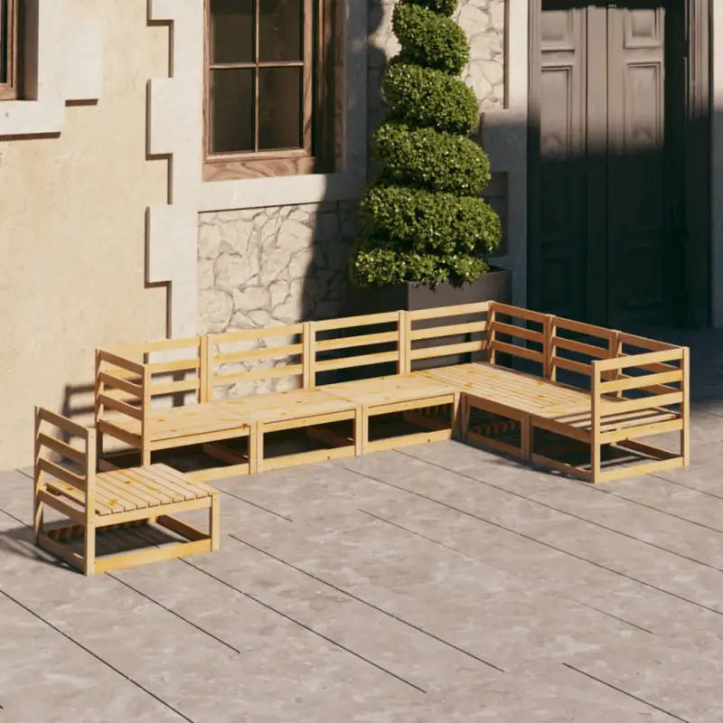 Massief Grenenhout Tuinset voor Ontspanning en Gezelligheid - Naturel / Nee - Tuinsets
