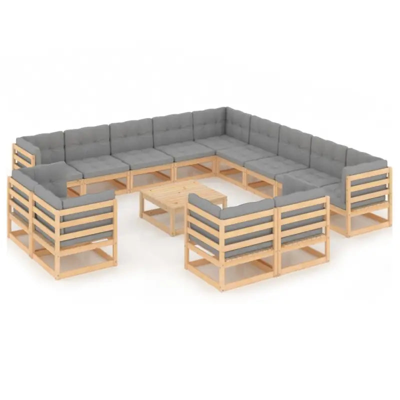 Massief Grenenhout Tuinset voor Ontspanning en Gezelligheid - Naturel / Ja - Tuinsets