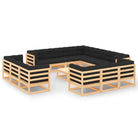 Massief Grenenhout Tuinset voor Ontspanning en Gezelligheid - Naturel en antraciet / Ja - Tuinsets