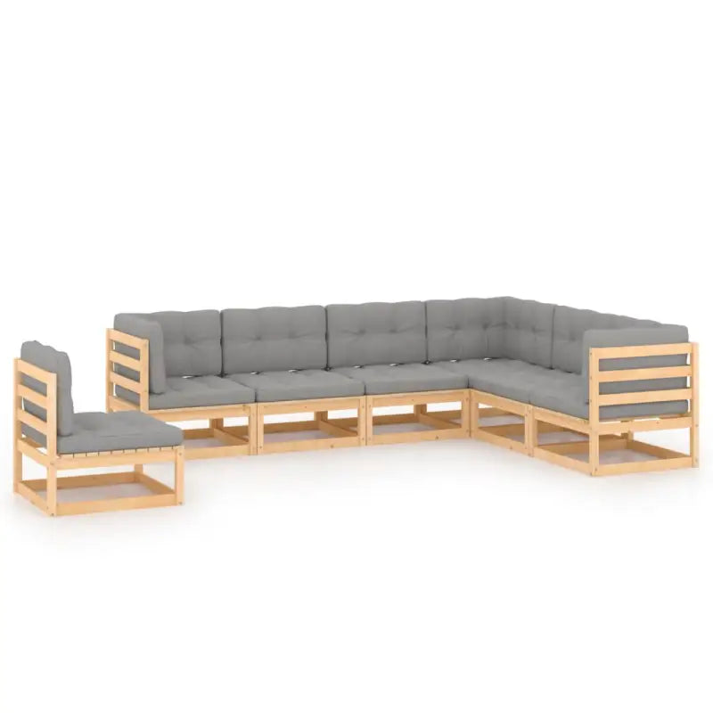Massief Grenenhout Tuinset voor Ontspanning en Gezelligheid - Naturel / Ja - Tuinsets