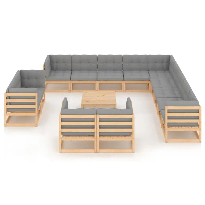 Massief Grenenhout Tuinset voor Ontspanning en Gezelligheid - Tuinsets