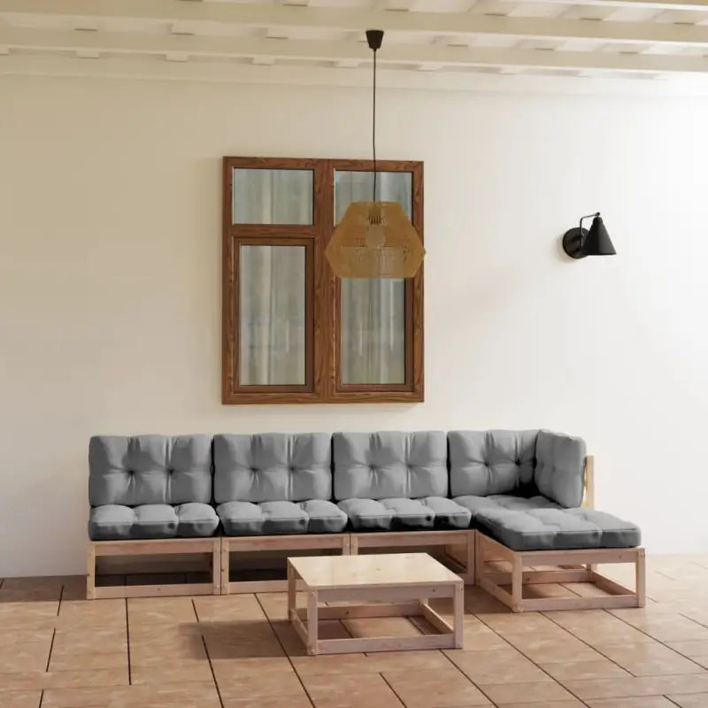 Massief grenenhout tuinsets voor ontspanning en gezelligheid buiten - Naturel / Ja - Tuinsets