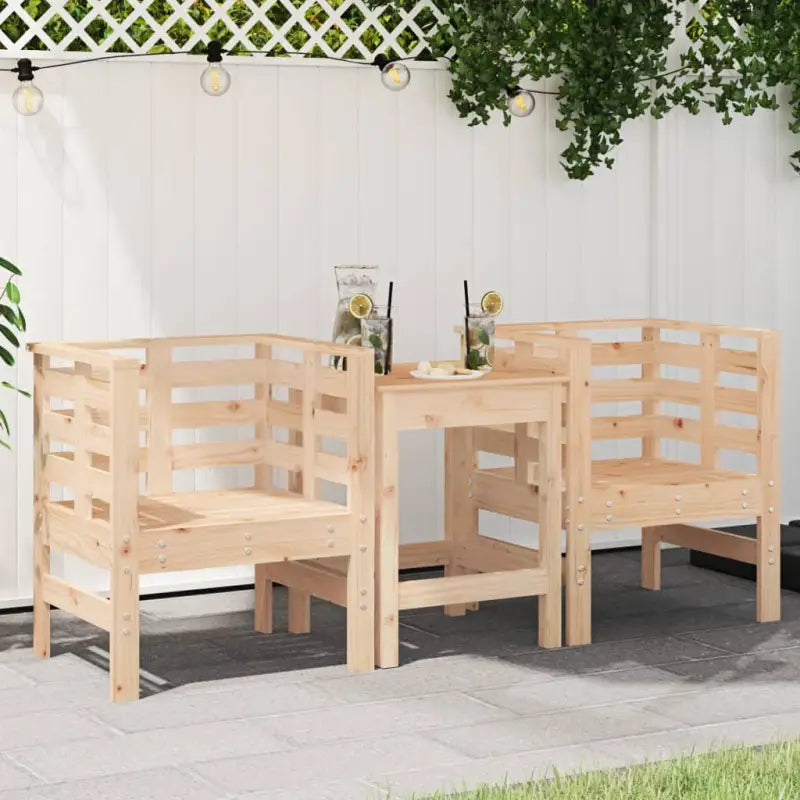 Massief grenenhout tuinstoelen voor gezellige tuin of terras leestijd - Natuurlijk grenenhout / 2 - Tuinstoelen