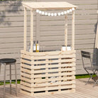 Massief Grenenhout tuintafel voor buiten voor gezellige momenten - Natuurlijk grenenhout / 112,5 x 57 x 195,5 cm / 1