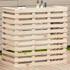 Massief Grenenhout tuintafel voor buiten voor gezellige momenten - Natuurlijk grenenhout / 113,5 x 50 x 103 cm / 1