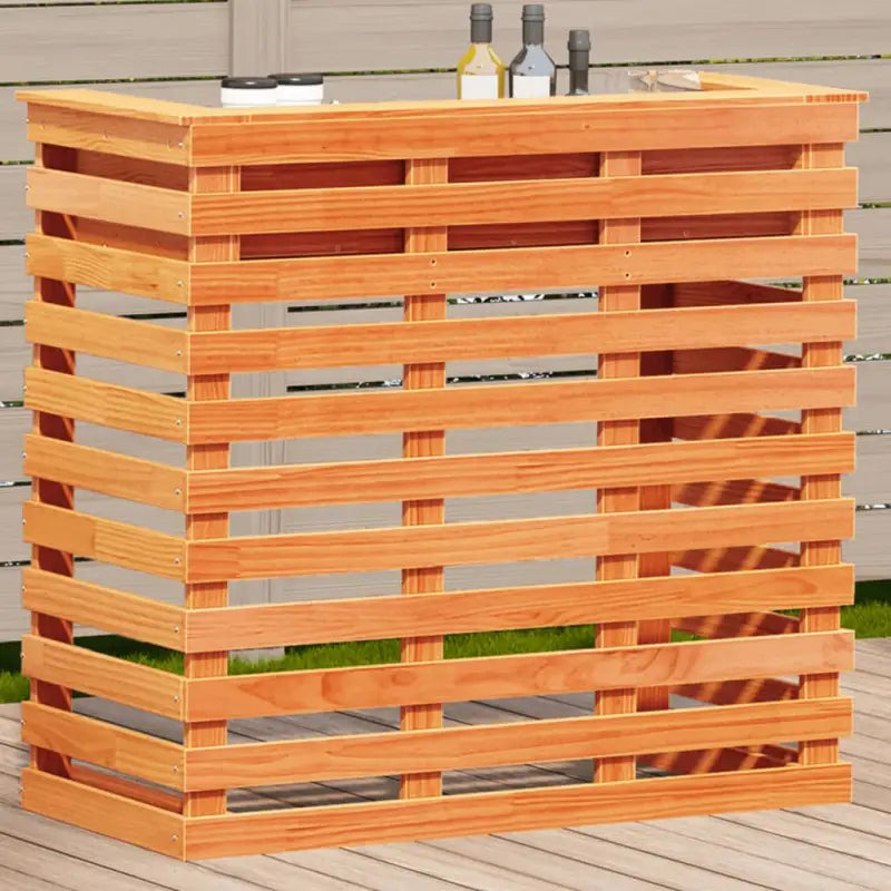 Massief Grenenhout tuintafel voor buiten voor gezellige momenten - Wasbruin / 113,5 x 50 x 103 cm / 1 - Tuintafels