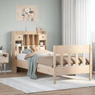 Massief Grenenhouten Bedframe met Extra Opbergruimte voor een Goede Nachtrust - Naturel / 100 x 200 cm - Bedden &