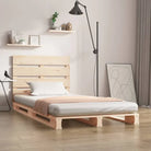 Massief Grenenhouten Bedframe met Levering Bevat voor Een Natuurlijke Sfeer - Naturel / 90 x 200 cm - Bedden & bedframes