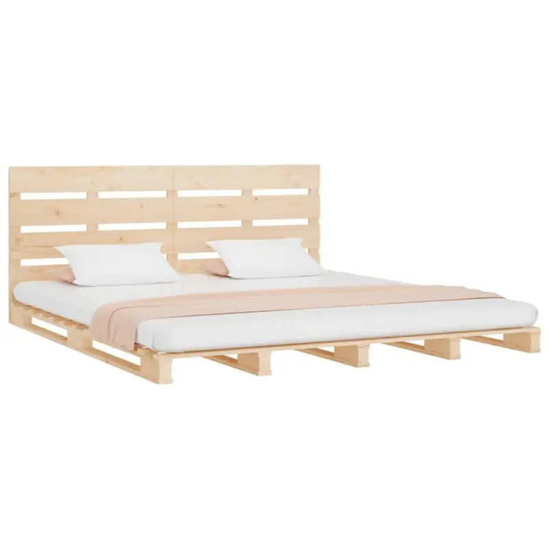 Massief Grenenhouten Bedframe met Levering Bevat voor Een Natuurlijke Sfeer - Bedden & bedframes