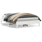 Massief Grenenhouten bedframe met multiplex lattenbodem voor optimale slaap - Wit / 160 x 200 cm - Bedden & bedframes